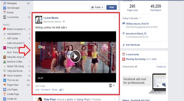 video marketing trên facebook hiệu quả
